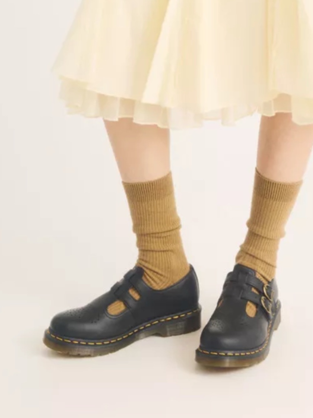 Dr. Martens Double buckles Smooth Leather Mary Jane Shoes